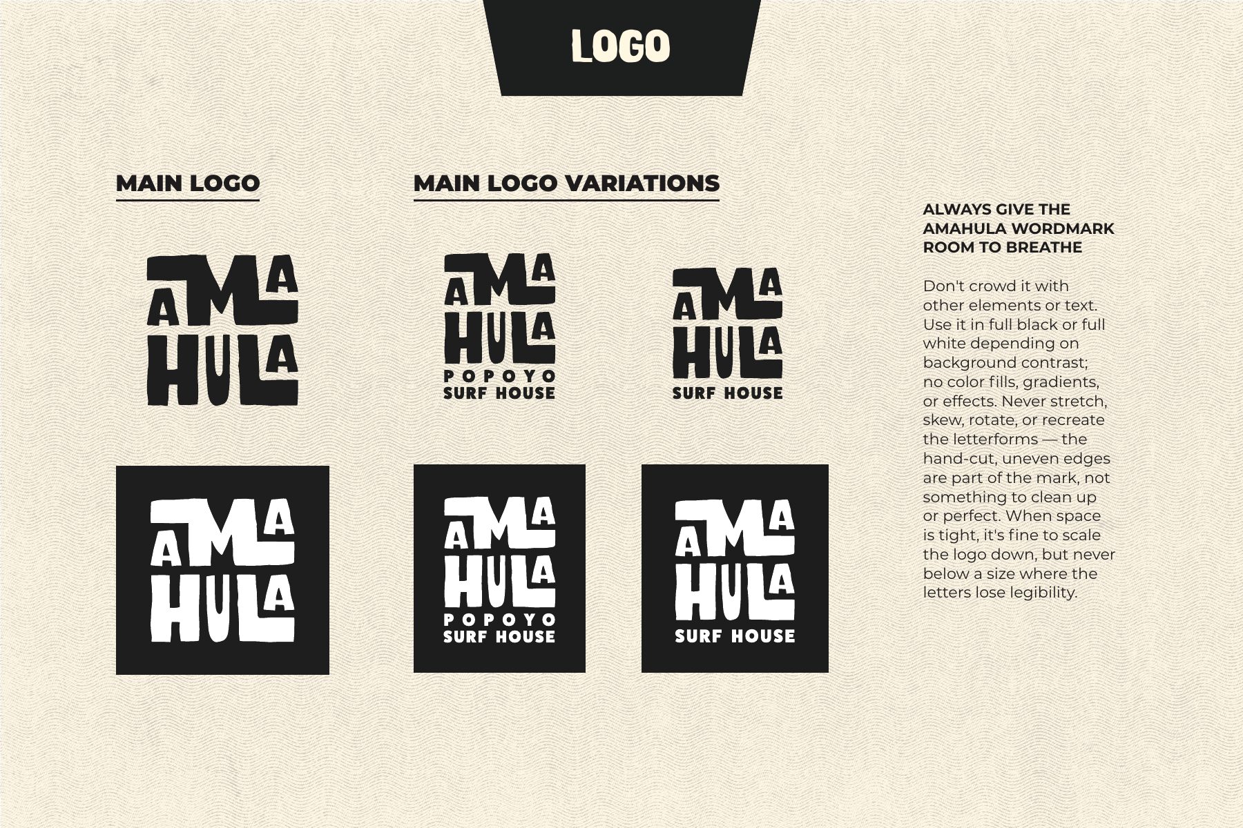 Guide page: logo and logo variations