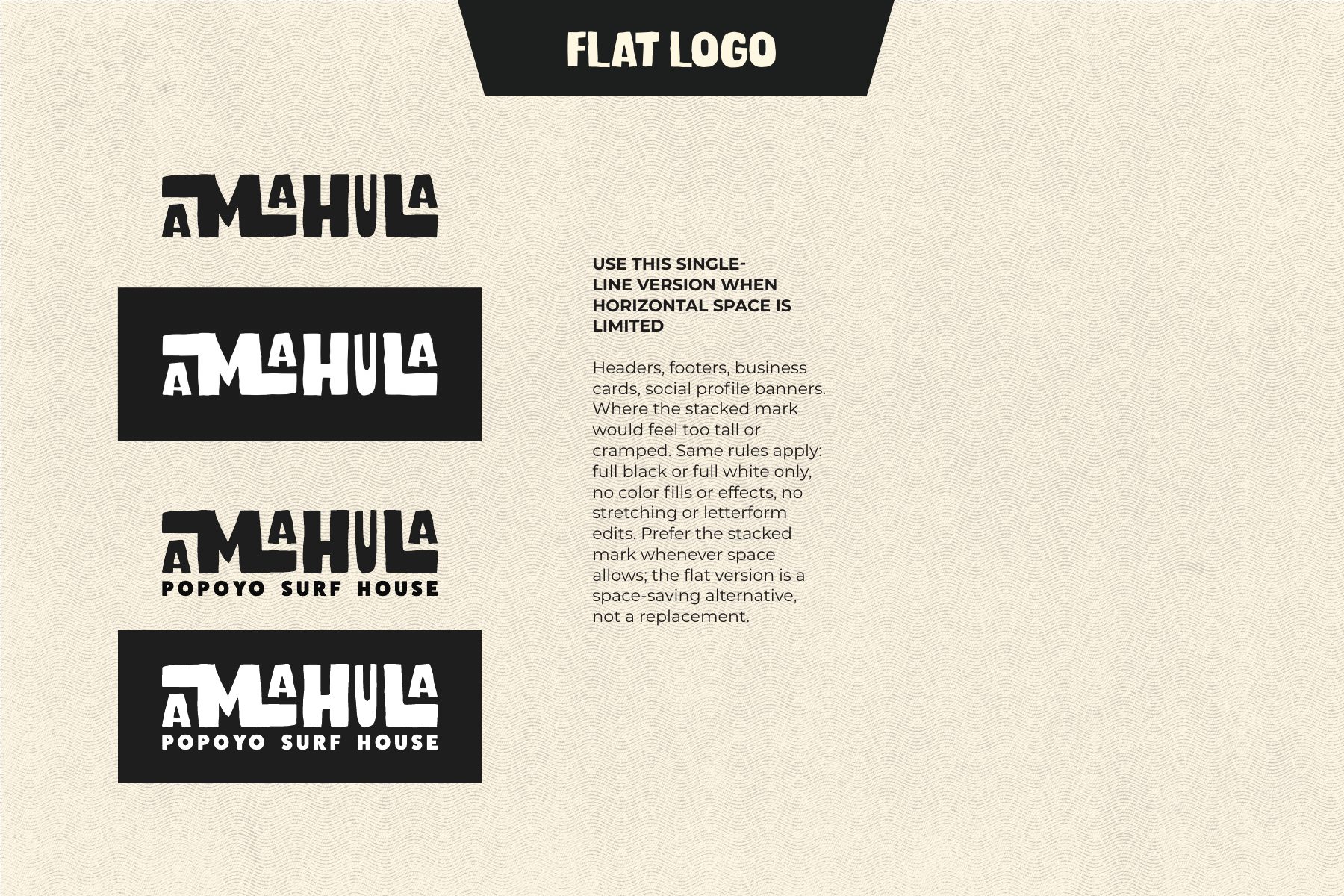 Guide page: flat logo for tight spaces