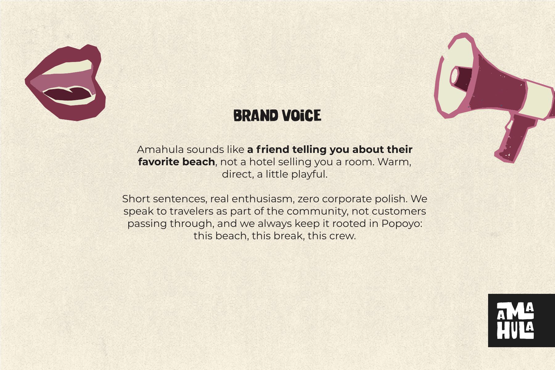 Guide page: brand voice