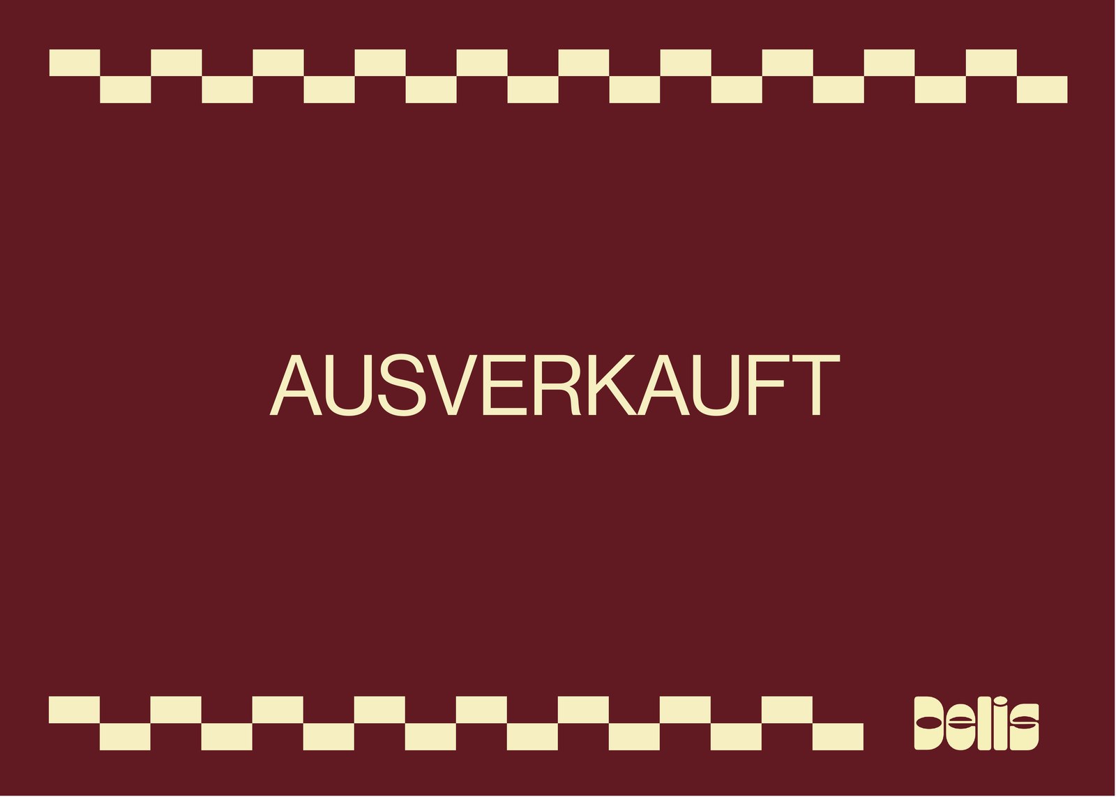 Door sign: Ausverkauft