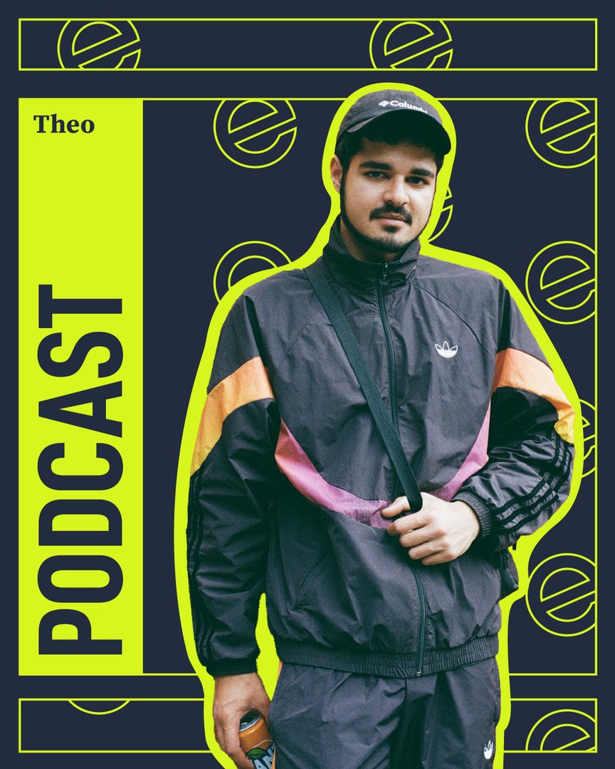 Podcast episode cover with guest Theo