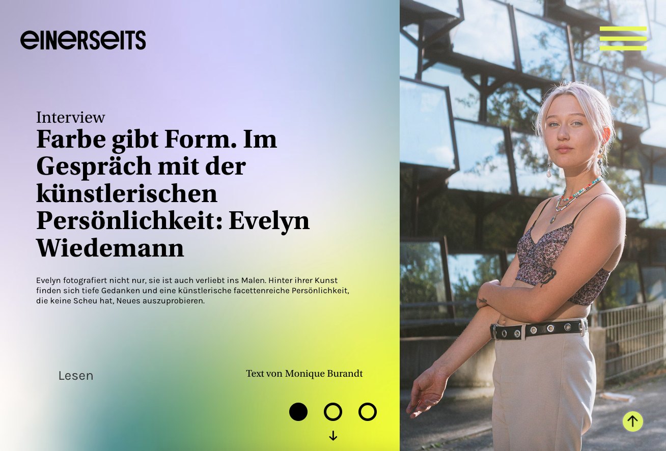 Website: interview Farbe gibt Form