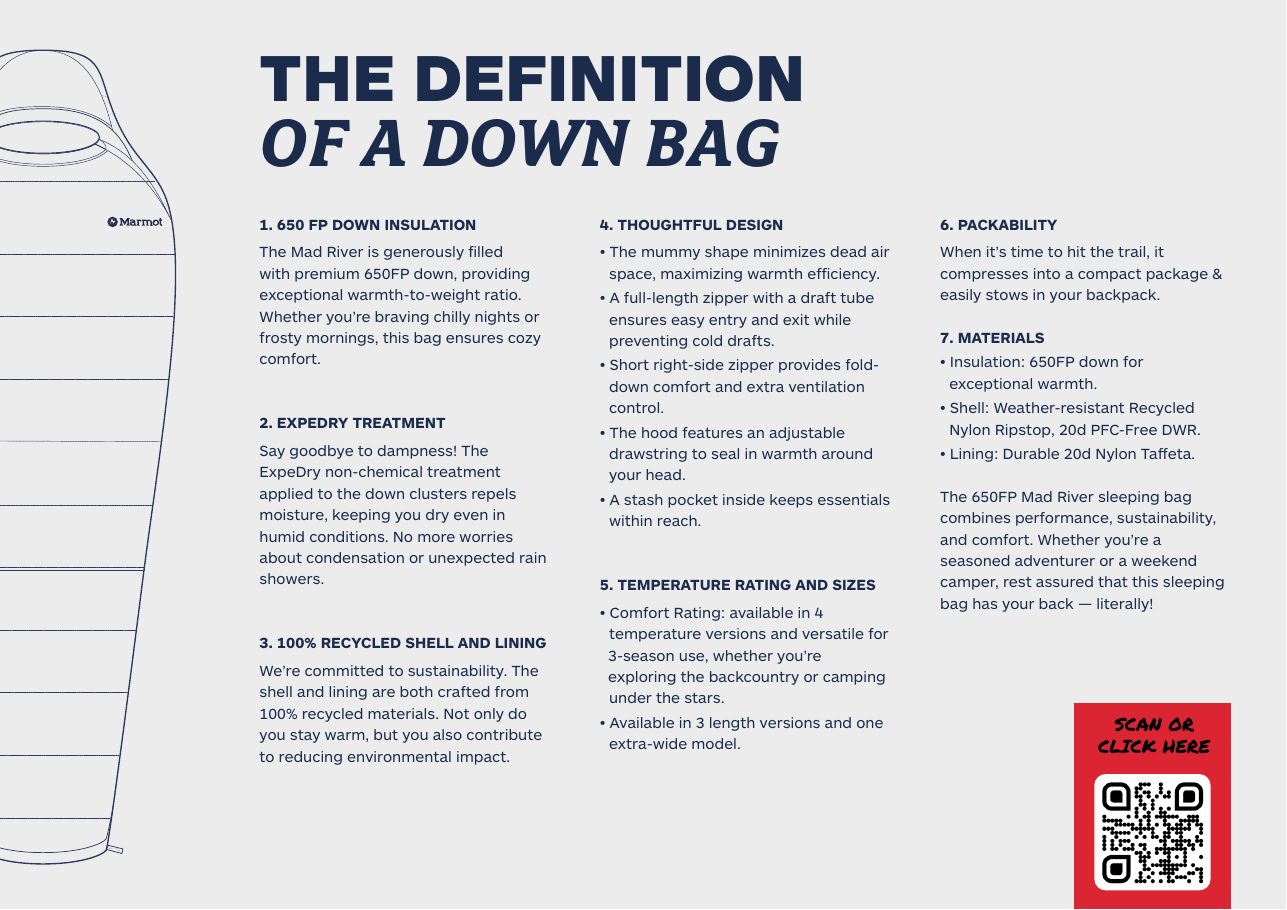 The definition of a down bag